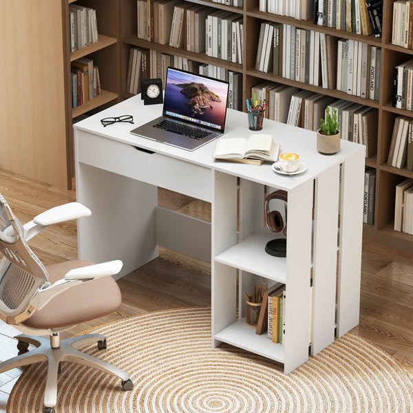 Skrivebord, 100x49x75 cm, Hvid , Star