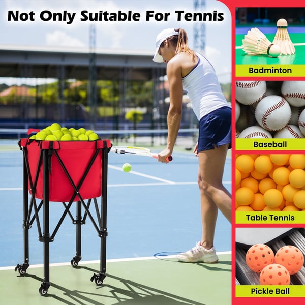 Tennisbold undervisningsvogn, 41×41×91 cm, Sort/Blå , Star