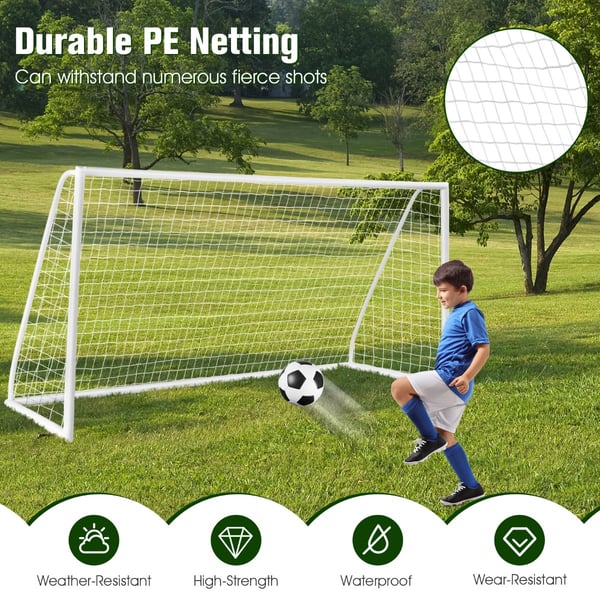 Fodboldmål, 365x120x182 cm, Hvid , Star