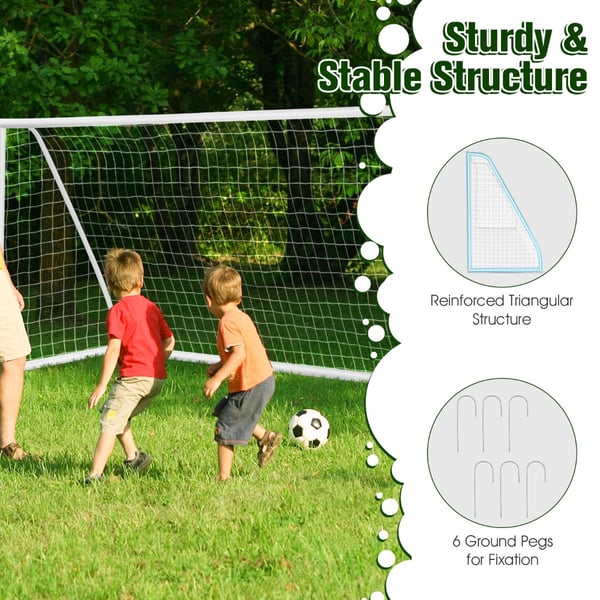Fodboldmål, 365x120x182 cm, Hvid , Star