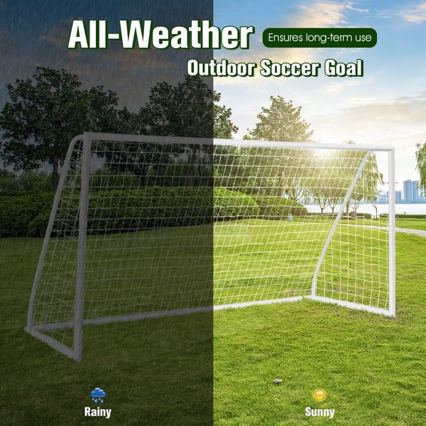 Fodboldmål, 365x120x182 cm, Hvid , Star