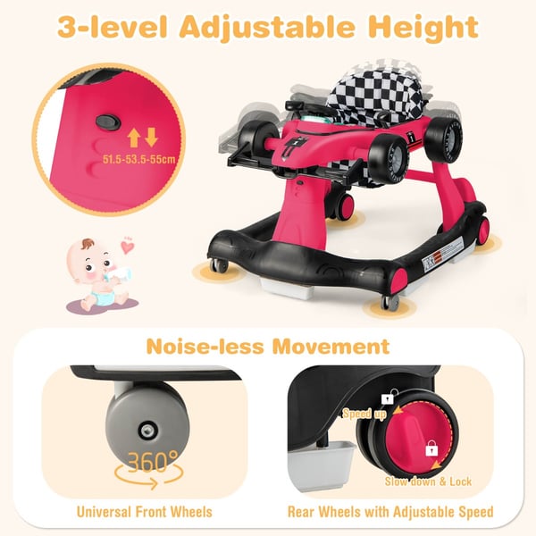 Baby Walker, 73x61x51.5/53.5/55.5 cm , Star