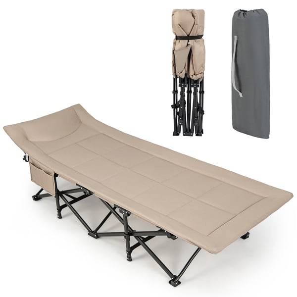 Sammenklappelig camping-seng, 188×69×48 cm, Khaki , Star