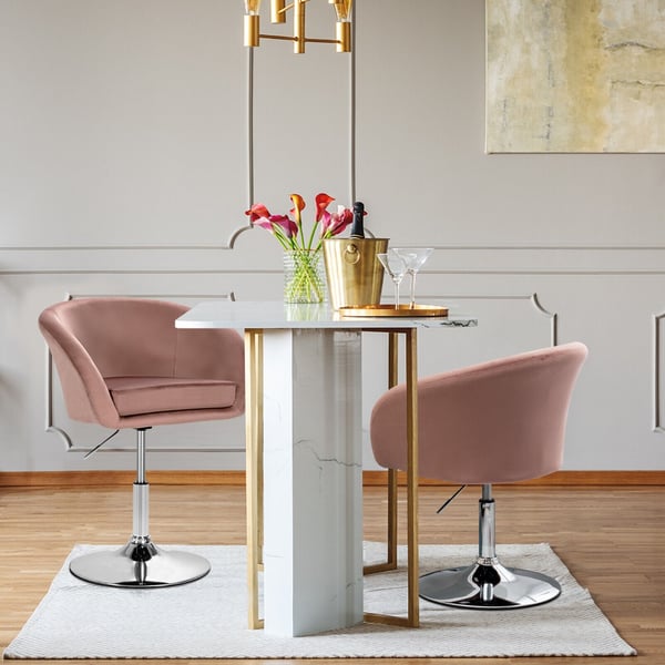 Sminkstol, 61x52x72-86 cm, Rosa/Grå , Star
