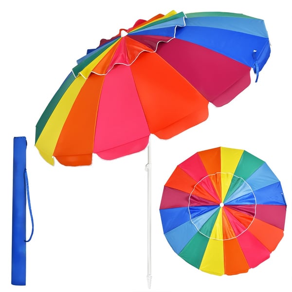 Udendørs parasol, 2,45m x 2,45m, Multifarvet , Star