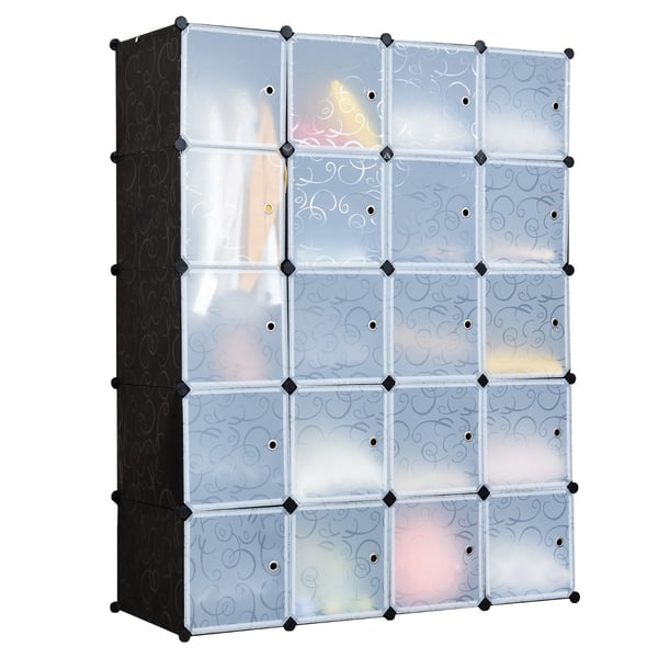 Opbevaringsorganisator, 20/30-Cube Opbevaringsorganisator med Døre til Soveværelse, 154x31x185 cm , Star