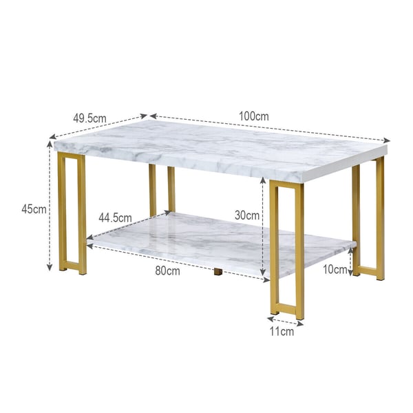 Kaffebord, 100×50×46 cm - materiale: mdf, jern , Star