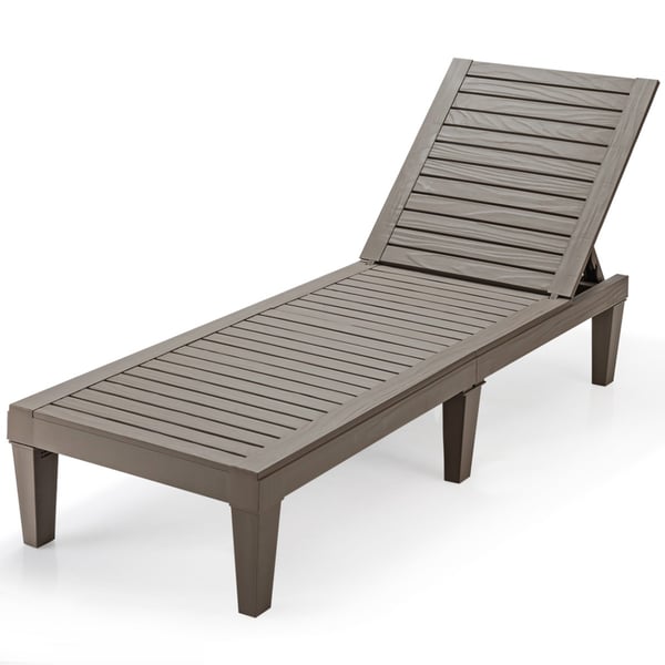 Udendørs liggestol, 190x57.5x29-84.5 cm, Sort/Kaffe , Star