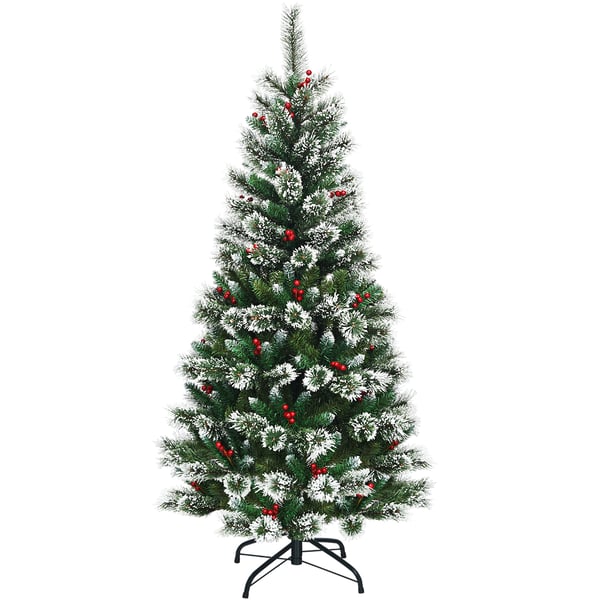 Kunstig juletræ, 1,8m, Grøn Hvid Rød , Star