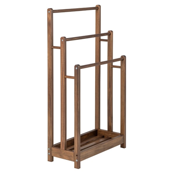 Træhåndklædeholder, 45x22x86 cm, Rustikt Brun , Star