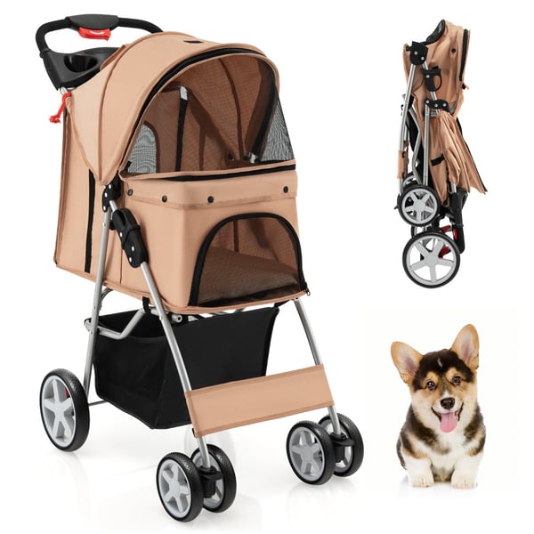 Kæledyrs klapvogn, 81x45x101 cm, Beige , Star