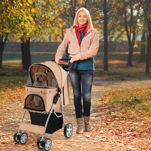 Kæledyrs klapvogn, 81x45x101 cm, Beige , Star