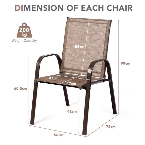 Terrasse Udendørs Spisestol, 72×56×90 cm, Brun , Star