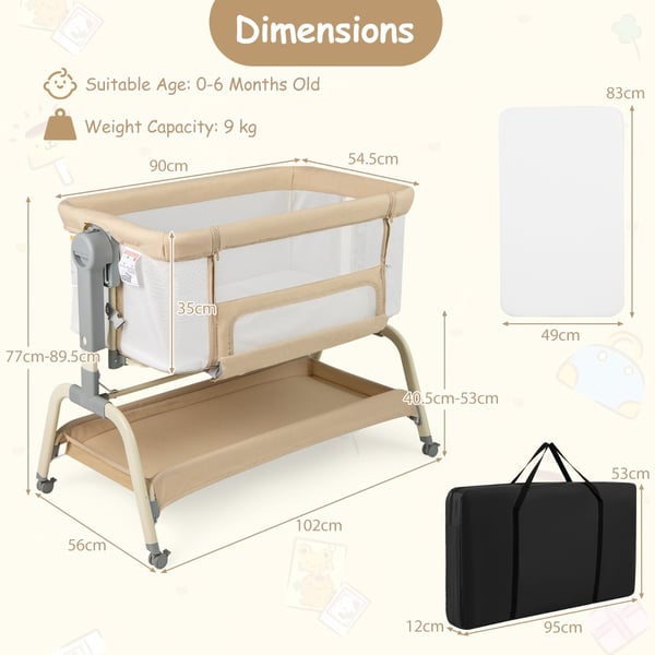Mobil Babyseng, 101x56x89 cm, Beige , Star