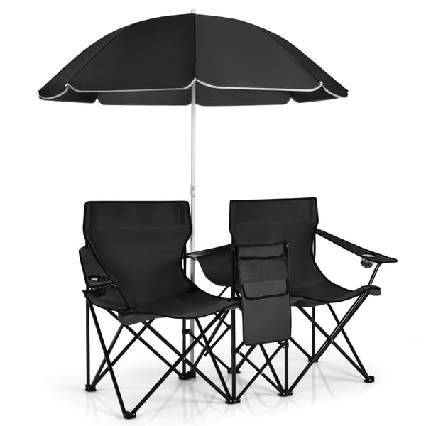 Camping Tvåsitssoffa, 160x55x118-178 cm, Svart , Star