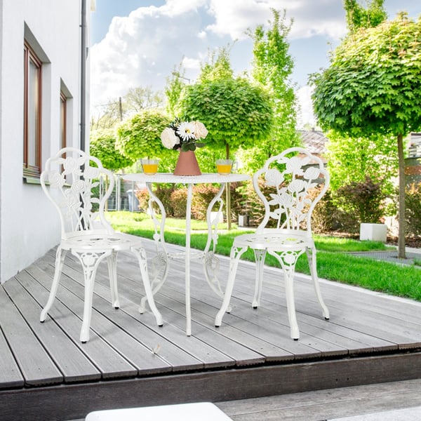 Terrasse Bistro Sæt, 60x66 cm, 41x51x81.5 cm, Hvid , Star
