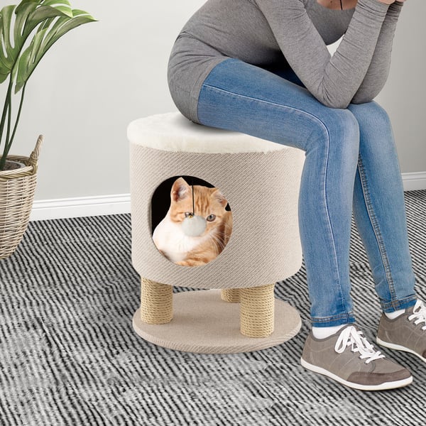 Katte Kondostol, 40x40x47 cm, Beige , Star