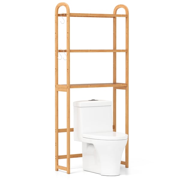 Opbevarcmgsreol over toilettet, 71,5x25x166 cm, natur , Star
