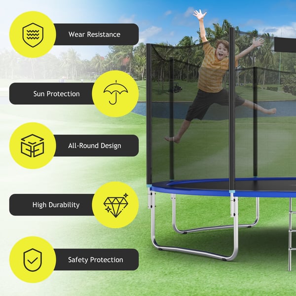 Trampolin Skyddsplatta, Svart , Star