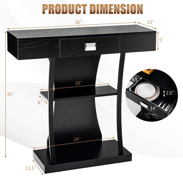 Konsolbord, 91×30×89 cm, Brun , Star