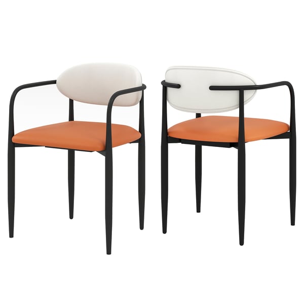 Spisebordsstol, 54x54x77 cm, Hvid, Orange, Sort , Star