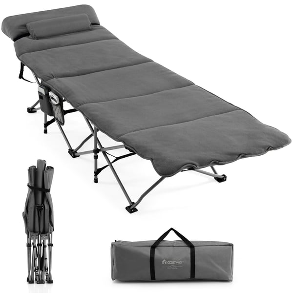 Camping seng, 185x65x41-53 cm, Grå , Star