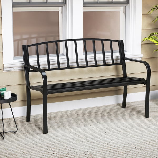 Trädgårdsbänk, 127x59x85.5 cm, Svart , Star