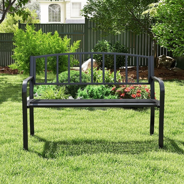 Trädgårdsbänk, 127x59x85.5 cm, Svart , Star