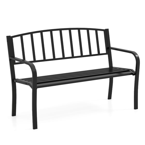 Havebænk, 127x59x85.5 cm, Sort , Star