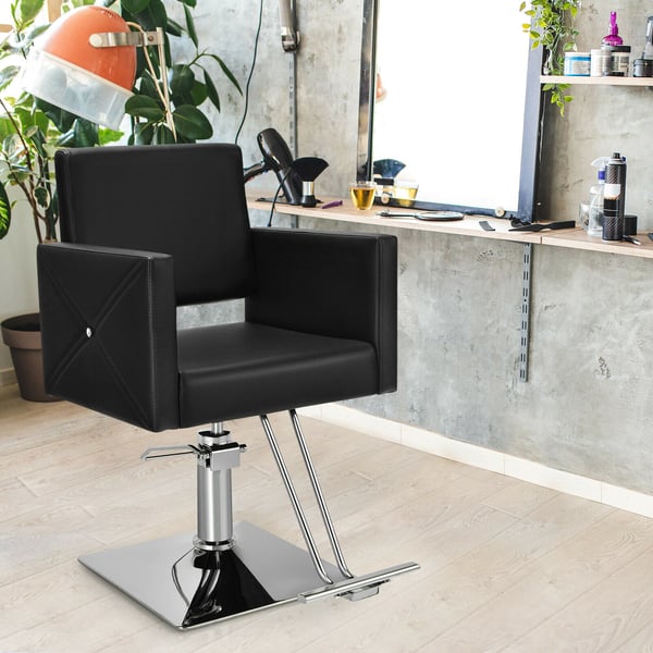 Barberstol, 64,5x86x95-110 cm, Sort , Star