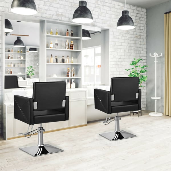 Barberstol, 64,5x86x95-110 cm, Sort , Star