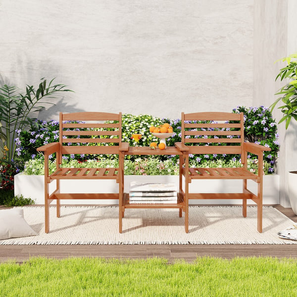 Ulkoilmapatio-keskusteluryhmä, 159×61×88 cmtuumaa, Luonnonväri , Star