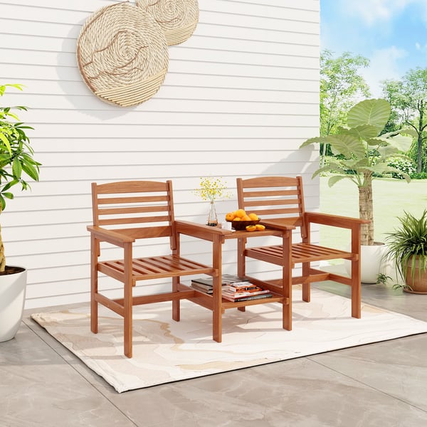 Ulkoilmapatio-keskusteluryhmä, 159×61×88 cmtuumaa, Luonnonväri , Star