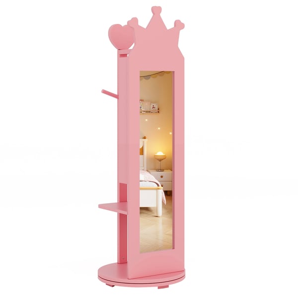 Helspegel Barnsmyckesskrin Skåp, 36×36×112 cm, Rosa/Vit , Star