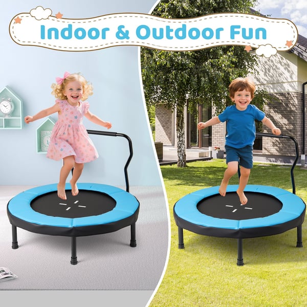 Børnefitness trampolcm, 102x77 cm, blå , Star