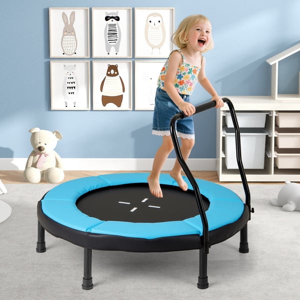 Børnefitness trampolcm, 102x77 cm, blå , Star