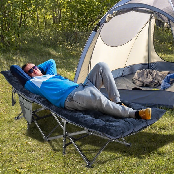 Camping Køje Puder, 191×70 cmTommer, Blå/Grå , Star