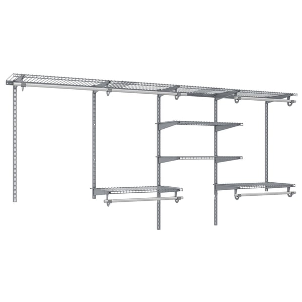 Garderobeskab Opbevaringssystem, 122-244 cm, Grå , Star