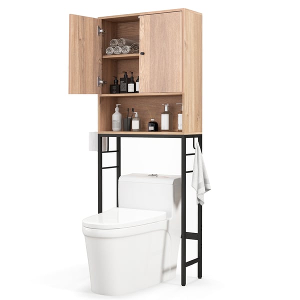 Toiletopbevaringsskab, 23×64×159 cm, Natur , Star