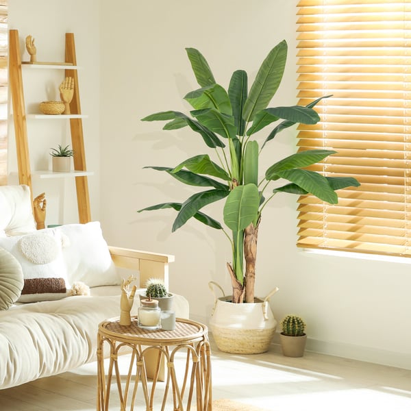 Kunstig plante, 5,3 fod høj Paradisfugl Faux Bananbladtræ, 63", Grøn , Star