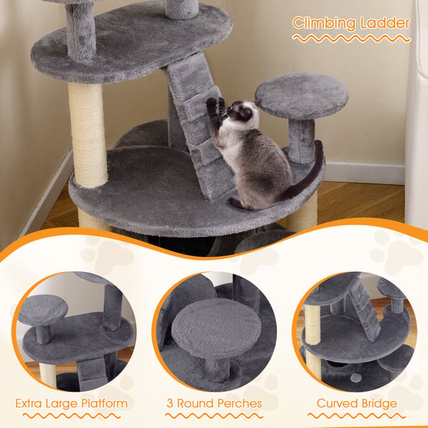 Kissapuu, 64x60x101 cm, Harmaa , Star