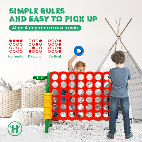 Kæmpe Spil Sæt, 2,5ft 4-i-Træk, 33x13x30 in, Grøn/Blå , Star