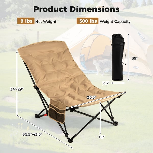 Campcmgstol, 67x90-110x73 cm, Khaki , Star