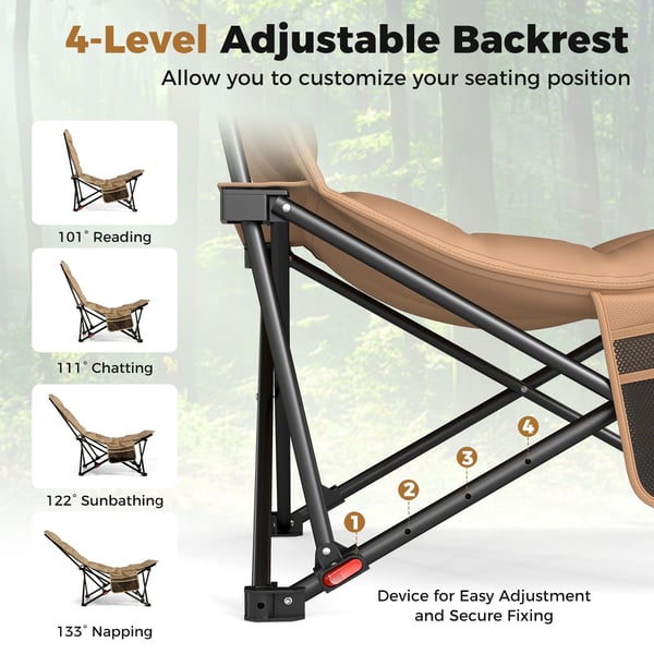 Campcmgstol, 67x90-110x73 cm, Khaki , Star