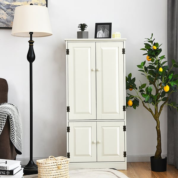 Opbevaringsskab, 59x32x123 cm, Sort/Hvid , Star