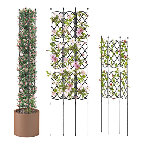 Udendørs Plantestøtte Ramme, 48x164 cm, Sort , Star