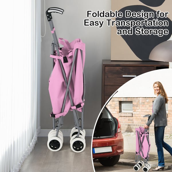 Shoppingvagn, 66x46x94,5 cm, Rosa , Star