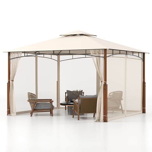 Ulkoilmapatio paviljonki, 360x300x290 cm, Beige , Star