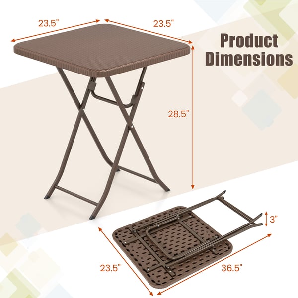 Picnic bord, 60×60×72 cm, Kaffe , Star