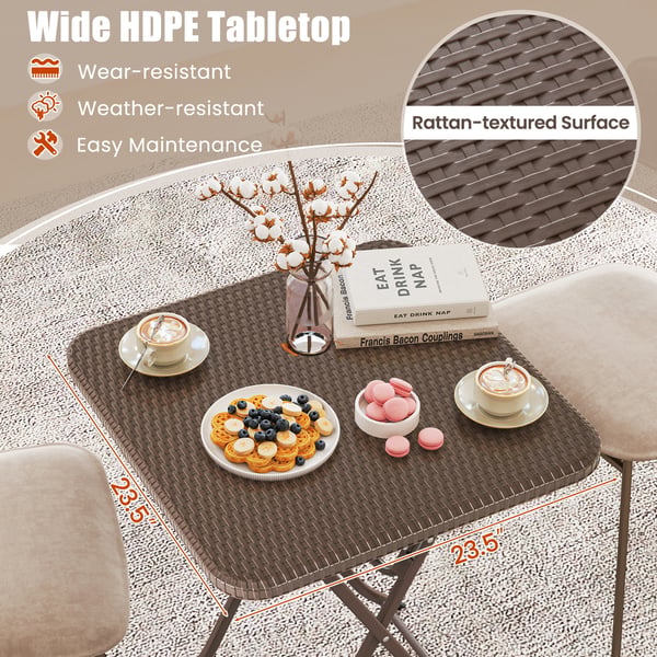 Picnic bord, 60×60×72 cm, Kaffe , Star